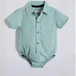hopscotch 2-Pc Striped Onesie & Shorts-picture-0