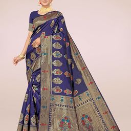Maroosh Woven Design Zari Silk Banarasi Saree-picture-37