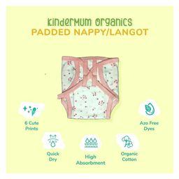 Kindermum Combo of 2 Nappies Polka Combo Small- Red and Peach image 5
