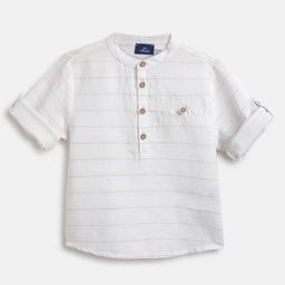 Chicco Boys Relaxed Horizontal Stripes Opaque Striped Casual Shirt-image-72