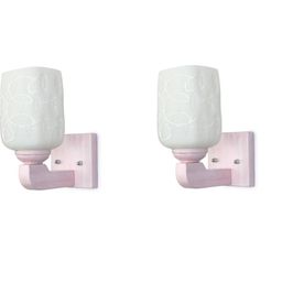 1ST TIME Pack of 2 Solid White Glass Rectangular Shaped Wall Lamp-picture-45