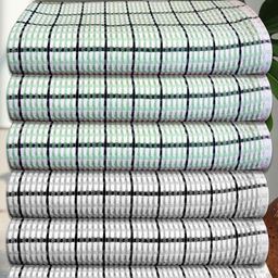 Athom Living Green & Grey 5 Striped Cotton 210 GSM Bath Towel-image-3