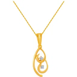 P.C. Chandra Jewellers 14 kt Gold & Diamond Pendant without Chain-image-83