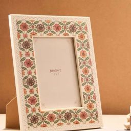Fabindia Home Multicolor Resin Pushp Printed Photo Frame-image-64