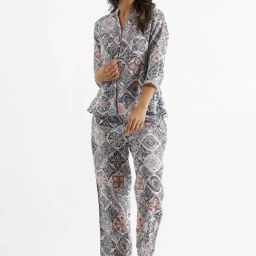 SAY Grey Printed Pyjamas Set-picture-43