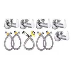 Fastgear Bathroom Faucet Set Stainless Steel Chrome Finish Silver, FG1173 ( Pack of 10)-image-72