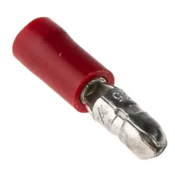RS PRO Insulated Crimp Bullet Connector Brass Male 4.3 mm Red, 534301-image-64