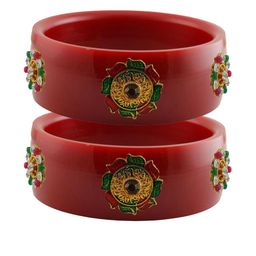 Vidhya Kangan Women Red Bangle-image-9