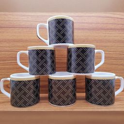 laghima jadon Multicoloured Printed Set of 6 Ceramic Cups and Mugs-9