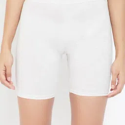Clovia Light Grey Cotton Cycling Shorts-26