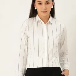 Hancock White Striped Shirt-image-0
