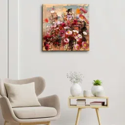 999store Multicolor Beautiful Sunflowers Red And Pink Wall Painting-37