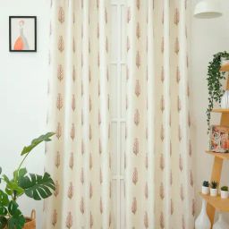 Ariana Paisley Pink Polyester 7 ft Door Curtain-image-18