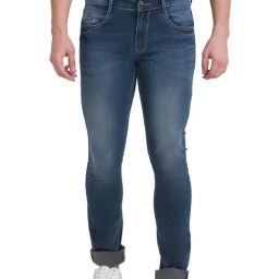 Parx Blue Skinny Fit Lightly Washed Jeans-picture-2