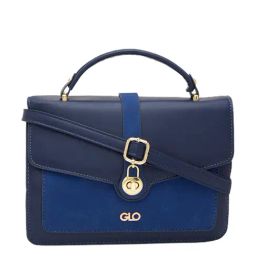 Globus Navy Medium Satchel Handbag-image-0