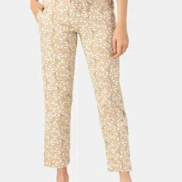 Leading Lady Beige Printed Lounge Pants-image-32