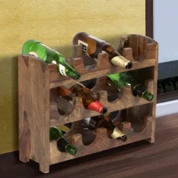 Ikiriya Kassel Solid Brown Wood Wine Rack-picture-25