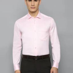 Louis Philippe Gods & Kings Pink Regular Fit Self Pattern Shirt-image-42