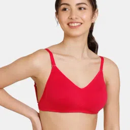 Zivame Red Half Coverage Double Layered Everyday Bra-image-59