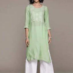 READIPRINT FASHIONS Green Embroidered Straight Kurta-picture-28