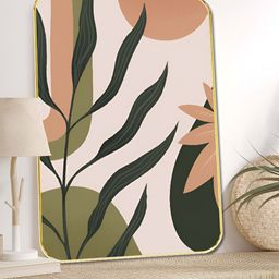 Myntra Elegant Homes Off White & Green Leaves Printed Wall Art-image-97