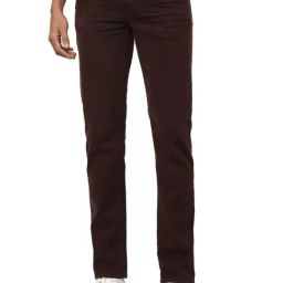 Simon Carter London Regular Brown Lightly Washed Mid Rise Jeans-image-71