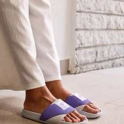Lotto Women's Grey & Purple Enduro Strip Slides-image-99