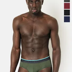 OOLWEN Pack Of 5 Hipster Briefs + 5-Ivy-Wine Noir-Ebony-Imperial-Platinum-S-21