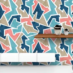 ArtzFolio Printed UV-Resistant Anti-Bacterial Vintage Triangle Peel & Stick Wallpaper-image-51