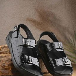 Hitz Men's Black Back Strap Sandals-image-55