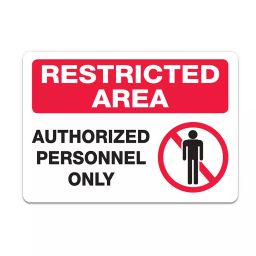 Color World Express Vibrant Colours Canvas Printed Safety Signage Restricted Area without Frame 11x17 inch-picture-26