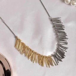 Sohi Silver Designer Statement Short Necklace-19