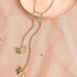 Sohi Gold Designer Statement Stones Necklace-image-10