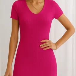 TRENDY ERA Women Striped V-Neck Short Sleeves Top-picture-30
