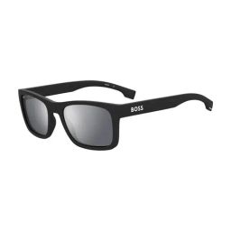 Hugo Boss Silver Rectangular Sunglasses for Men-image-19