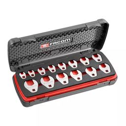 FACOM 3/8 inch Square Drive Crowfoot Spanner Set 385 mm Length, J.J14CF (Set of 14 pcs)-19