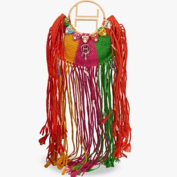 Outhouse Embellished Leather Structured Sling Bag-17