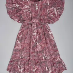 we11 Floral Print Flutter Sleeve Chiffon A-Line Dress-8