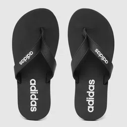 ADIDAS Men Black & White Brand Logo Printed Eezay Thong Flip-Flops-picture-23