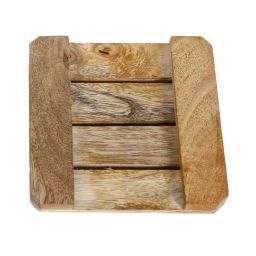 Aapno Rajasthan Brown Wooden Coasters - Set of 4 image 5