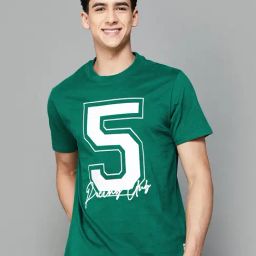 Fame Forever by Lifestyle Green Regular Fit Graphic Print T-Shirt-picture-49