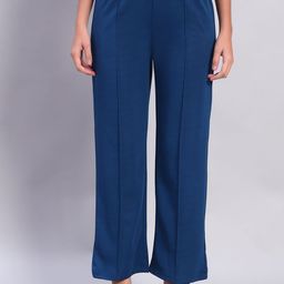 DIZON Women Striped Original Slim Fit Easy Wash Trousers-image-95