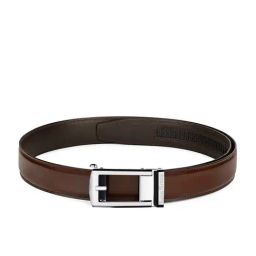 Louis Stitch Cocoa Brown Leather Solid Belt-image-58