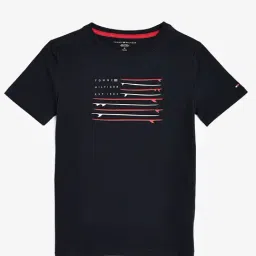 Tommy Hilfiger Kids Navy Printed Regular Fit T-Shirt-picture-36