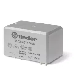 Finder PCB Mount Power Relay 12 V Coil 50 A Switching Current DPDT, 66.22.9.012.4000-picture-11