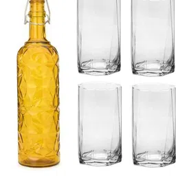 SOMIL Yellow Glass Airtight Can Bottle-picture-8