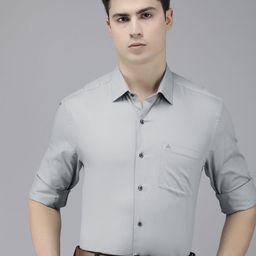 Arrow Pure Cotton Self Design Textured Manhattan Slim Fit Formal Shirt-picture-18