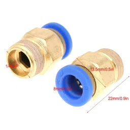 Generic 8mm Inner Diameter Push Air Fitting Adapter-Pack of 10 image 2