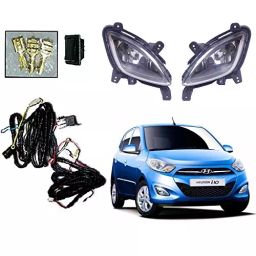 Auto Pearl Fog Lights with Wiring Kit and Switch Compatible For Hyundai I10 Type-2 image 2