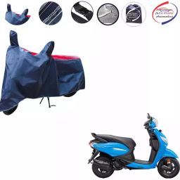 Auto Pearl Waterproof Two Wheeler Cover For Hero MotoCorp Pleasure Plus (Red & Blue)-36